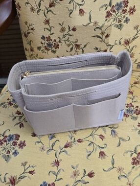 Purse Organizer Insert in Light Beige